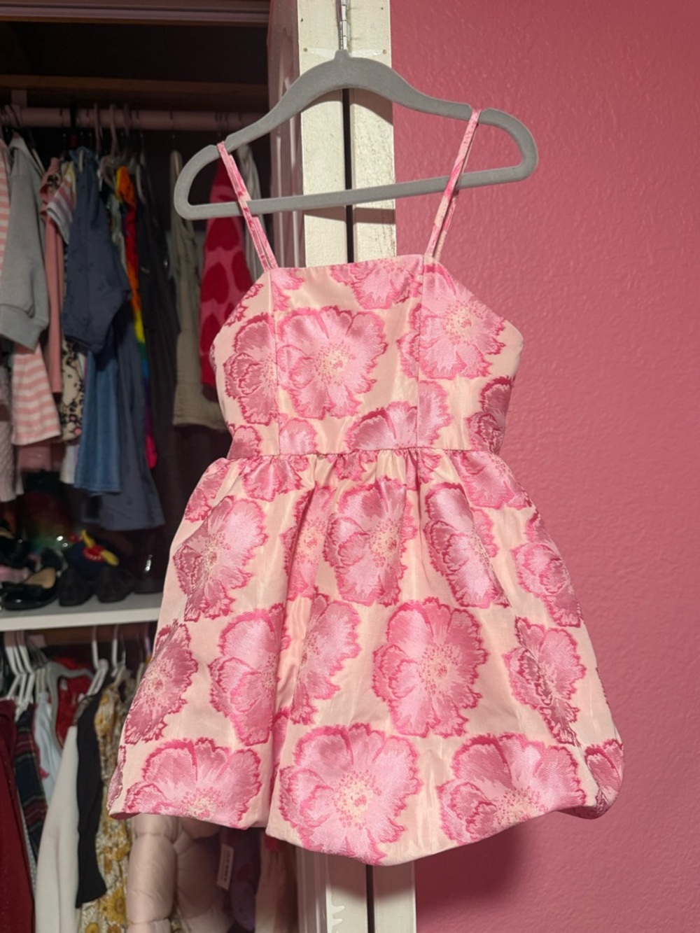 GB girls Pink Satin Lined Dress Top